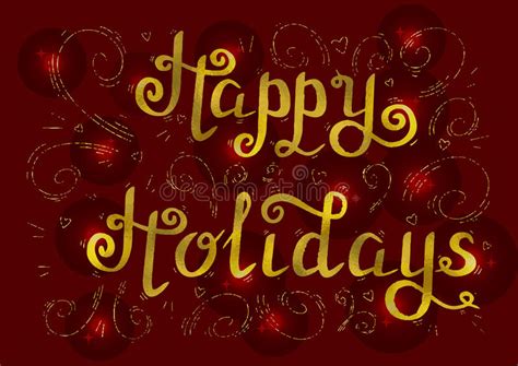 Happy Holidays Gold Stock Vector Illustration Of Banner 85191325