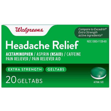 Walgreens Extra Strength Headache Relief Geltabs 20 Ct Shipt