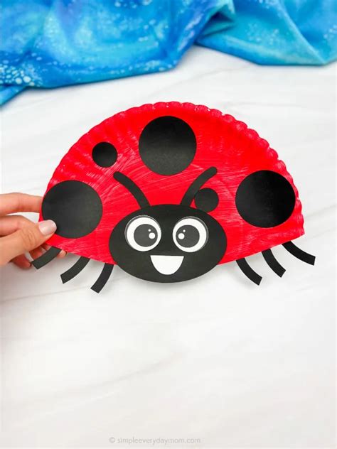 Paper Plate Ladybug Craft For Kids Free Template