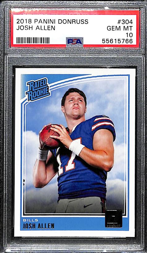 Lot Detail 2018 Panini Donruss Josh Allen Rated Rookie Card 304