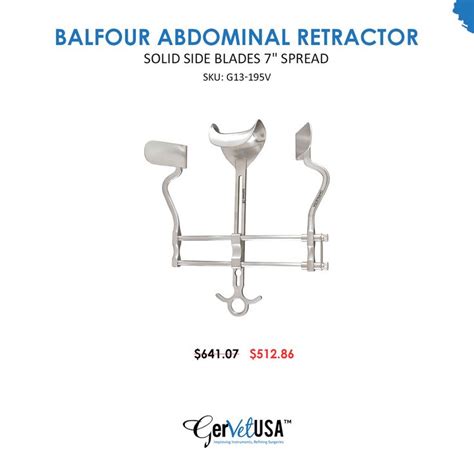 Gervetusa Special Sale On Balfour Abdominal Retractor Solid Side Blades