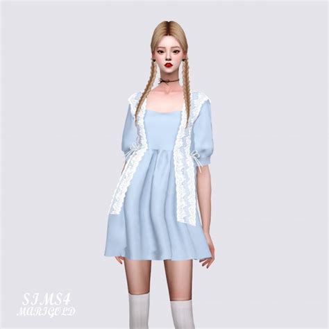 Sims4 Marigold M Lace Baby Doll Mini Dress • Sims 4 Downloads