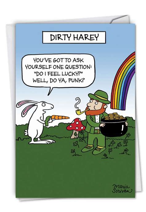 Dirty Harey Funny St Patricks Day Greeting Card