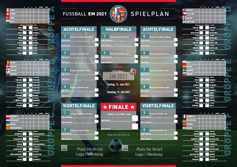It can be recognized by its great balance, exclusiveness and formal excellence. Fussball EM 2021 Spielplan & mit Ihrer Werbung & 3 Layouts
