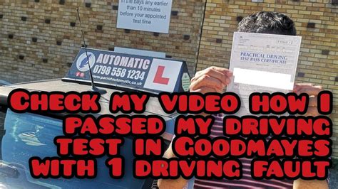 Real Driving Test Goodmayes Test Time 840am Learner Passed With One Driving Fault Youtube
