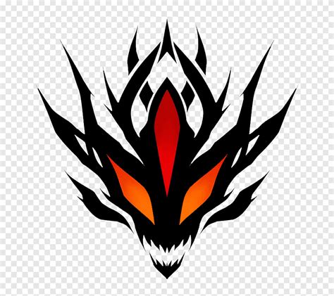 Black And Red Demon Face Natsu Dragneel Emblem Guild Logo Decal Leaf