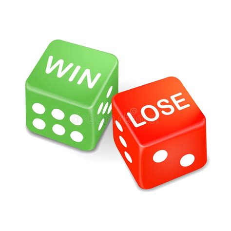 Win And Lose Words On Two Dice Stock Vector Illustration Of Roll