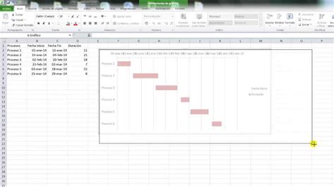 Cómo Crear Un Diagrama De Gantt En Excel Youtube