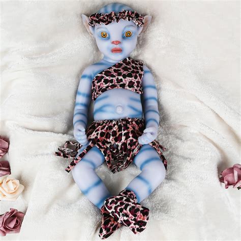 Vollence 20 Inch Golden Eyes Avatar Sleeping Full Silicone Baby Doll