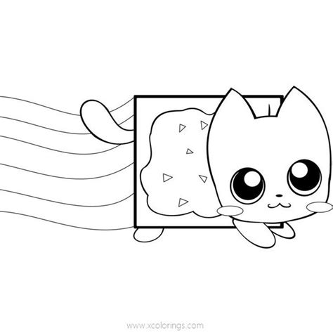 Bendy Nyan Cat Coloring Pages