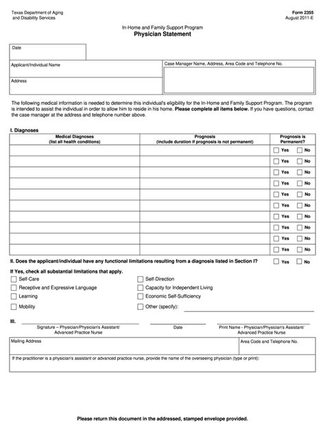 Form Physician Statement Of Disability Fill And Sign