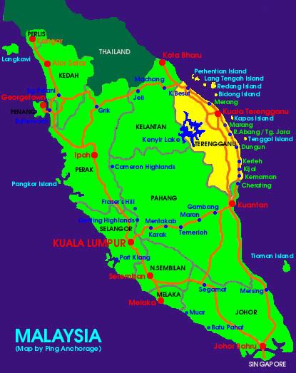 The redang de'rimba resort is a winner in this best hotel in redang island list if you want a budget option. Map of Malaysia, Kuala Terengganu, Pulau Redang Island. Map