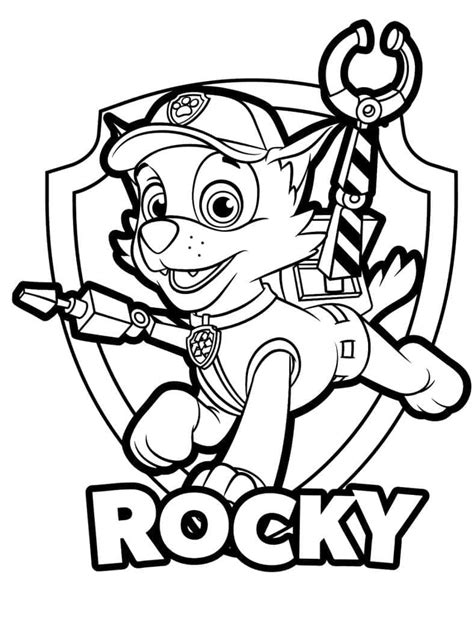 Coloriage Rocky Dans Pat Patrouille Télécharger Et Imprimer Gratuit