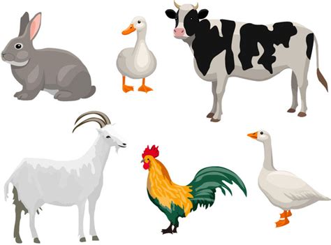 Farm Animals Decorative Icons Set Vector Illustration Free Vector In