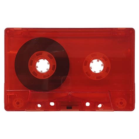C60 Transparent Red Blank Audio Cassette Tapes Retro Style Media