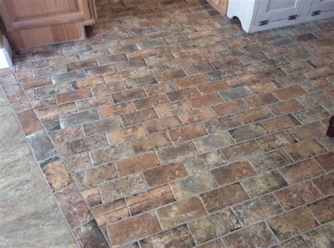 Porcelain Brick Tiles In Kitchen Purchased From Floor