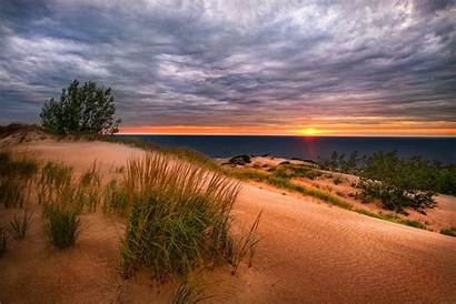Dunes Bear Sleeping Lake Michigan Lakeshore Sunset