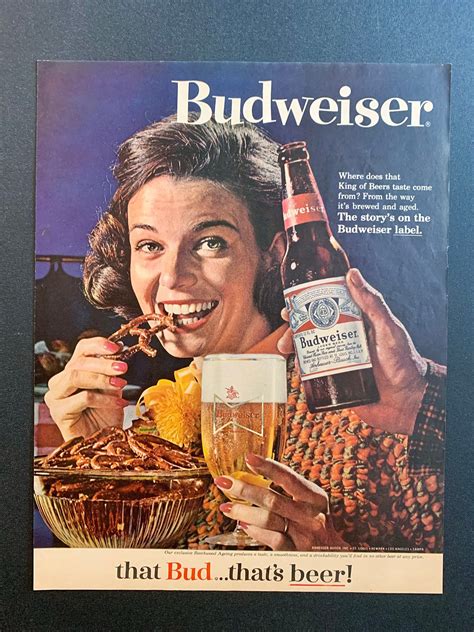 Vintage Budweiser Beer Ads Several Styles 1950s And Etsy Beer Ad