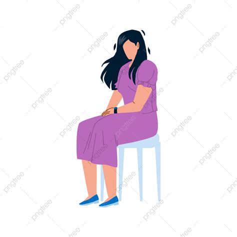 Clinic Waiting Room Vector Art PNG Woman Sitting In Waiting Room
