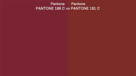 Pantone 188 C Vs Pantone 181 C Side By Side Comparison
