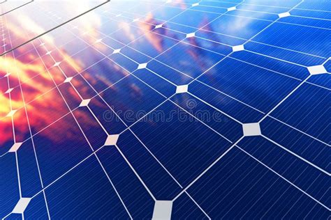 Los Paneles De Batería Solar Eléctricos Stock De Ilustración