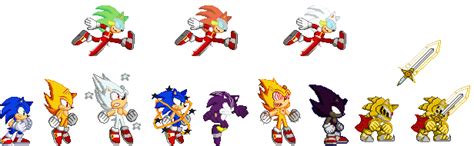 All Sonics Super Forms By Lukethefoxen On Deviantart