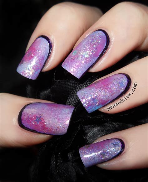 Galaxy Nails The Adorned Claw Purple Nails Galaxy Nails Pink