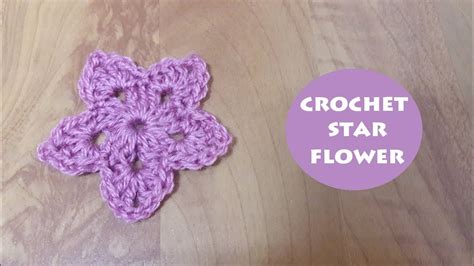 How To Crochet A Star Flower Crochet With Samra Youtube
