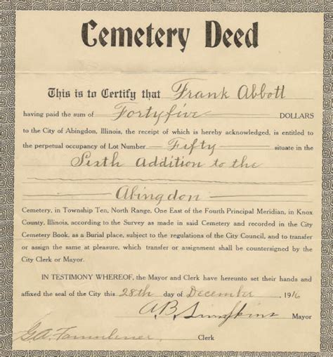 Abingdon Cemetery Cedar Township Knox County Il Index Page