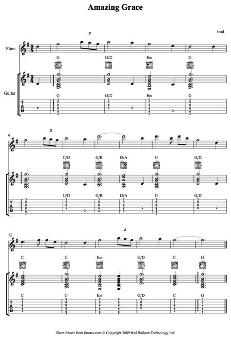 Easy duets for beginners guitar classical guitar schott. Amazing Grace sheet music for Guitar-Flute Duet - 8notes.com