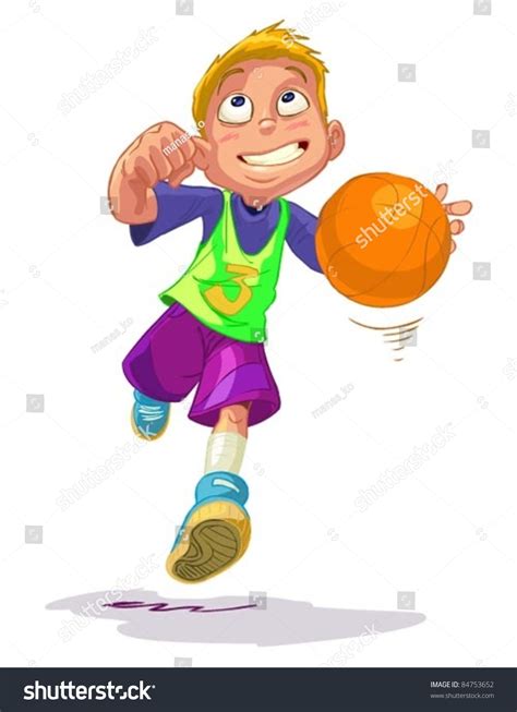 Basketball Boy Stock Vector Illustration 84753652 Shutterstock