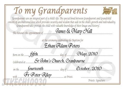 Godparent Certificate Template Religious Godfather In