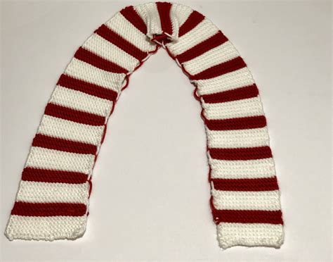 Handmade Knitted Candy Cane Holiday Scarf Handmade Knitting Holiday