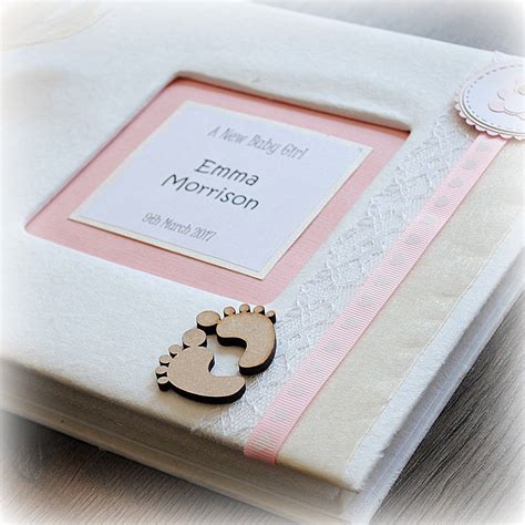 A Baby Girl Photo Album Personalised Handmade Boxed Etsy