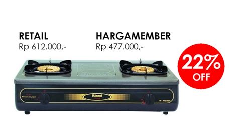 Kompor gas 2 tungku rinnai ri 712 bgx. Rinnai Portable RI-712BGX - HargaMember.com