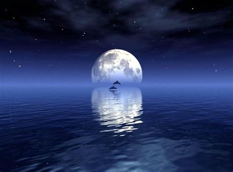 夜色星空背景 夜色 湖水 月亮背景圖片免費下載