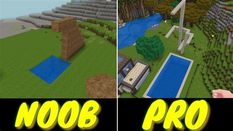 Realmcraft Pro Vs Noob Swimming Pool Challenge In Realmcraft Youtube