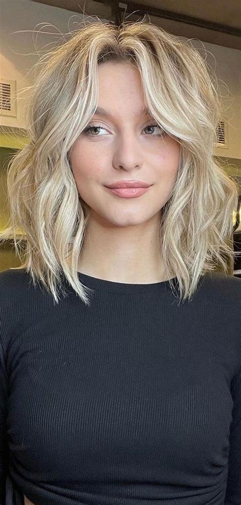 40 Trendy Lob Haircuts And Hairstyles In 2022 Textured Blonde Lob With