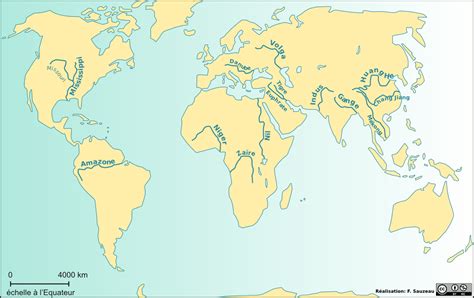 Carte Du Monde Avec Les Grands Fleuves | My blog