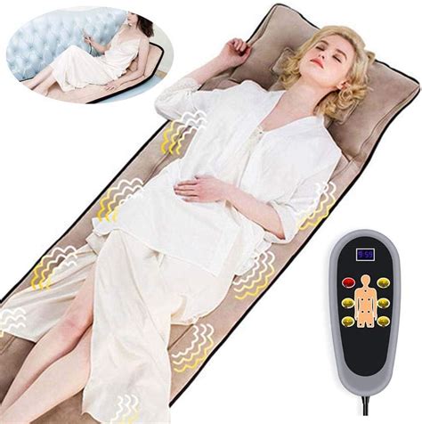 Massager Cushion Full Body Heated Massage Mattress Mat With Deep Tissue Kneading And Vibration