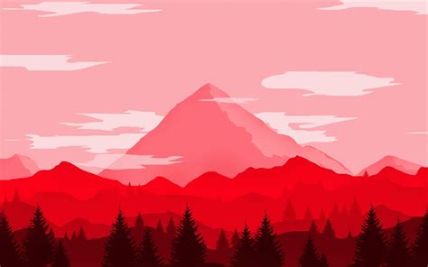 1440x900 Red Mountains Minimalist 4k Wallpaper1440x900 Resolution Hd