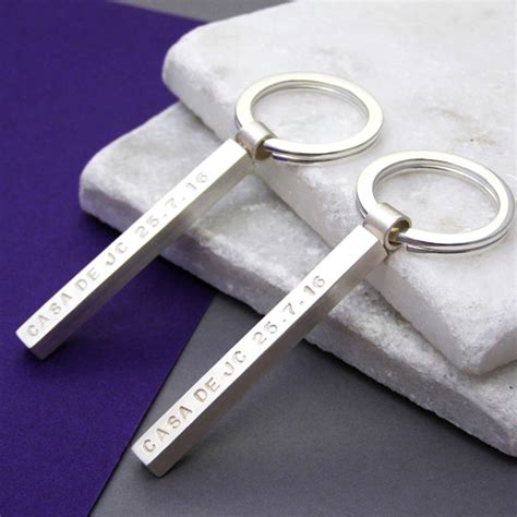 Personalised Sterling Silver Key Ring By Soremi Jewellery