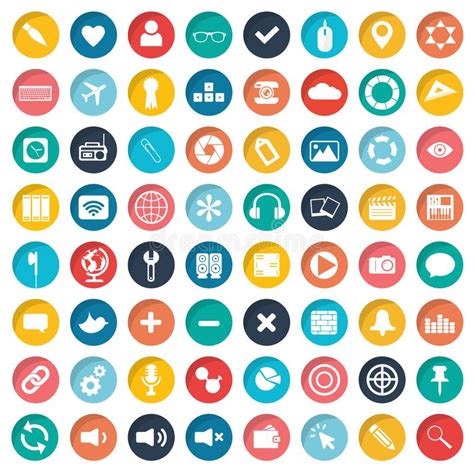 App Icon Set Icons For Websites And Mobile Applications Flat Stock