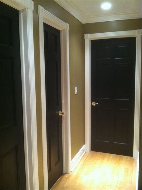 Black Doors With White Trim Love This Idea Going To Try In My Home