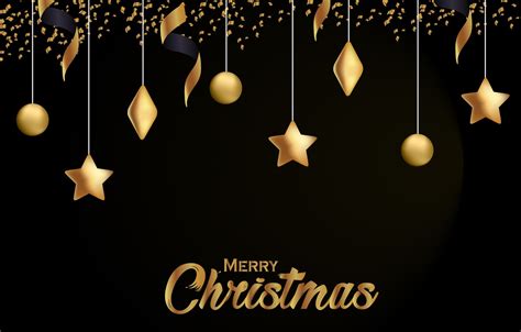 Christmas Black And Gold Wallpapers Wallpaper Cave