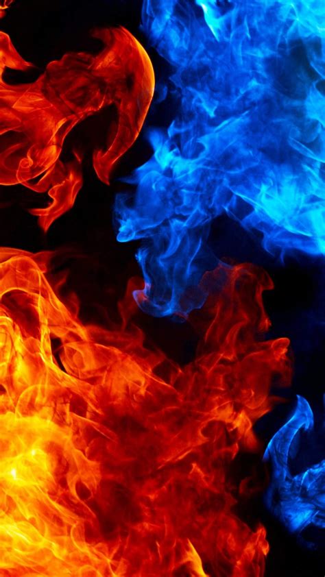 Free Download Download Blue And Red Fire Hd Wallpaper For Moto X