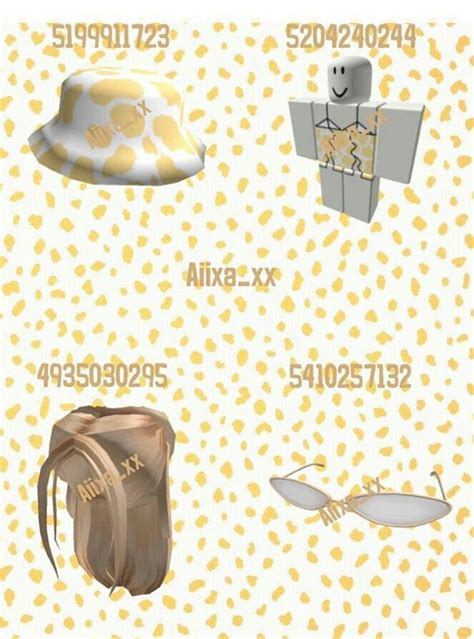 Yellow Themed Outfit Code Roblox Codes Bloxburg Decal Codes Roblox Sets