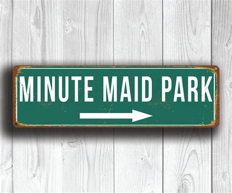 Minute Maid Park Sign Vintage Style Minute Maid Park Sign Etsy