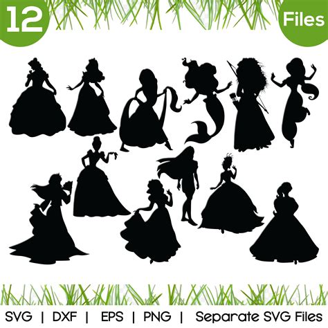 Disney Princess SVG Cut Files - vector svg format