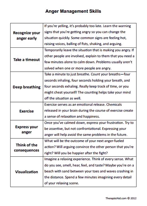 free printable anger management worksheets printable world holiday